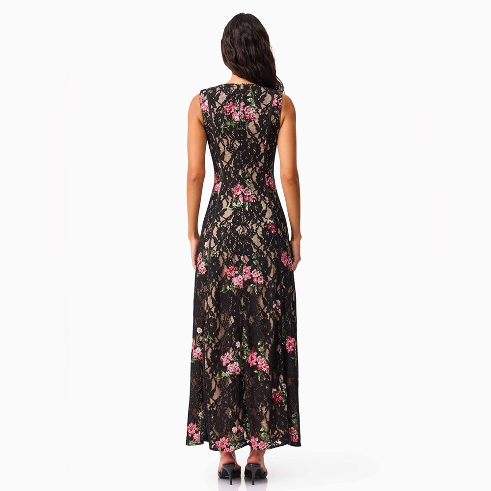 Elliatt Morgaine Lace Gown in Black size S NWT Black-tie events Galas Evening - Picture 4 of 9